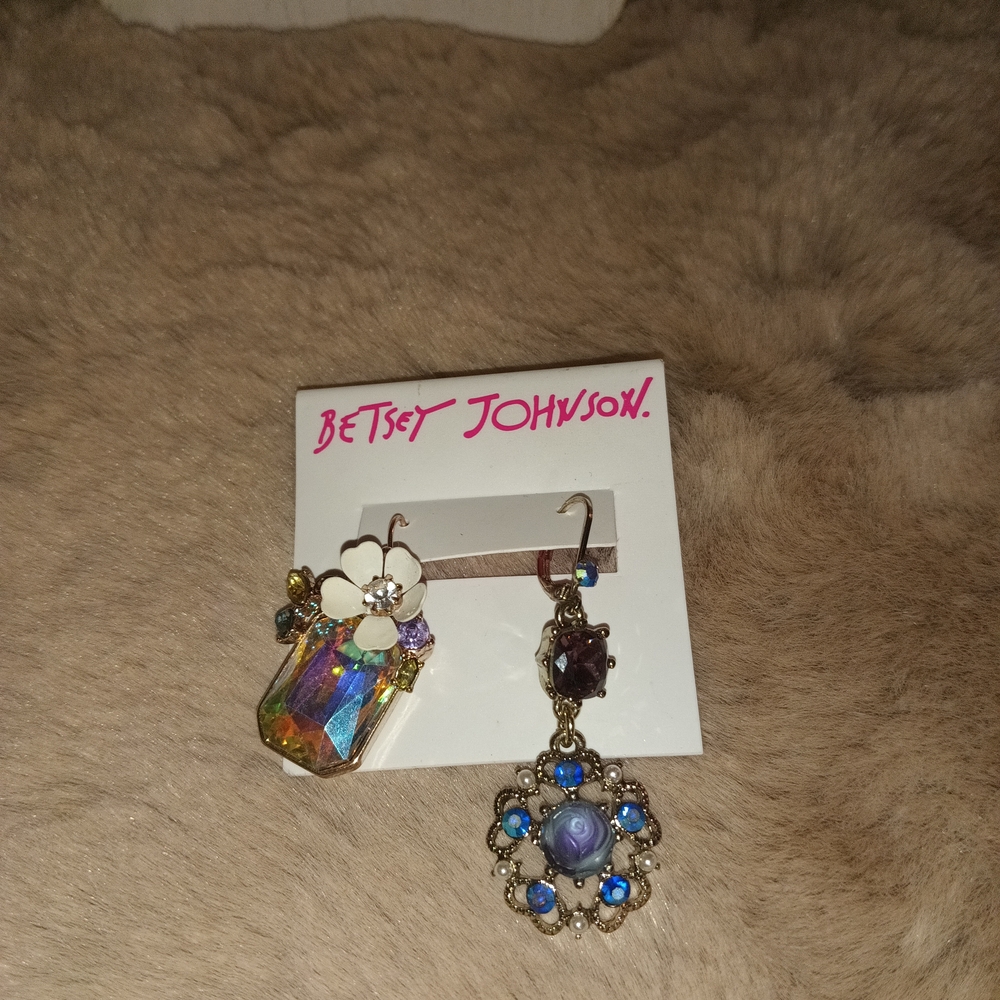 Betsey Johnson Multicolor Drop Earrings